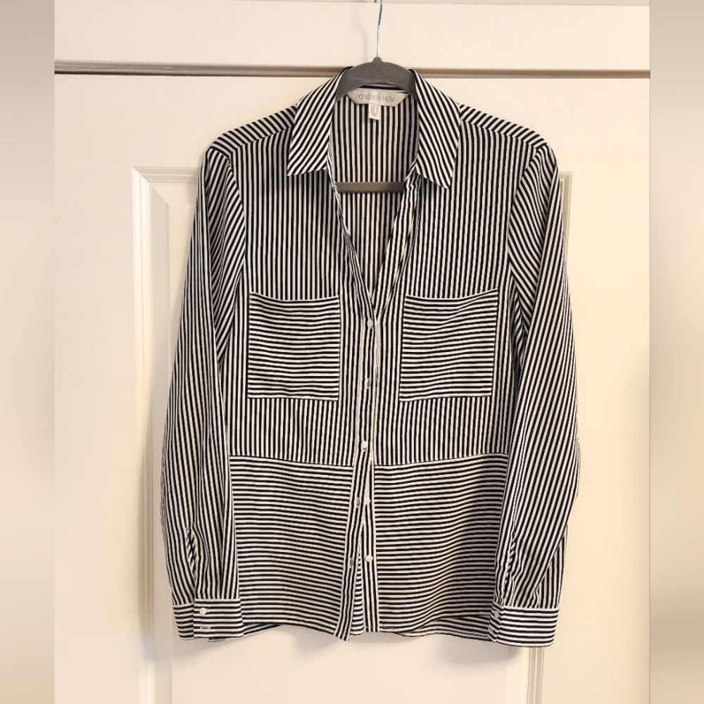 Striped button up